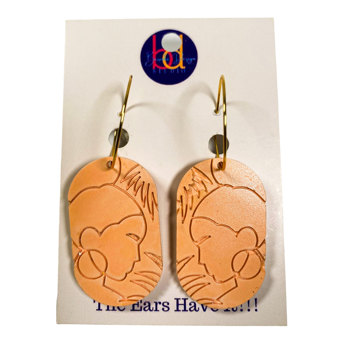 Goddess Oval Cement Earrings Earrings