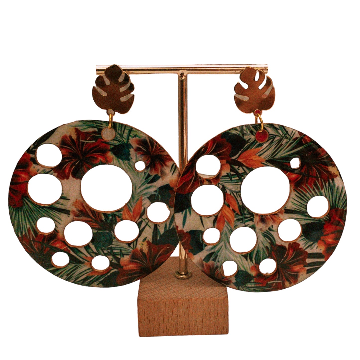 Round Multiple Hole Recycled Earrings