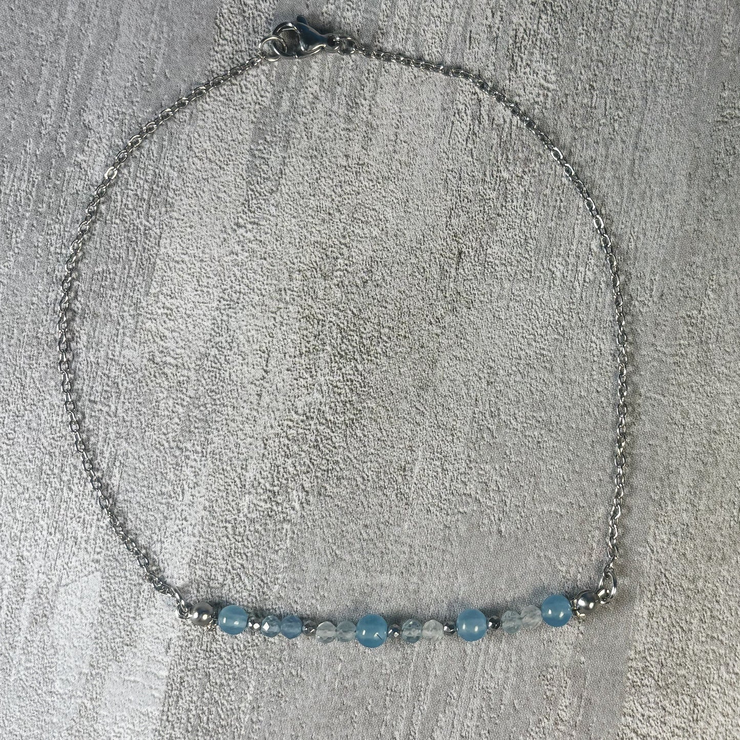 Ocean Drift Anklet – Blue Jade & Aquamarine for Calm & Clarity
