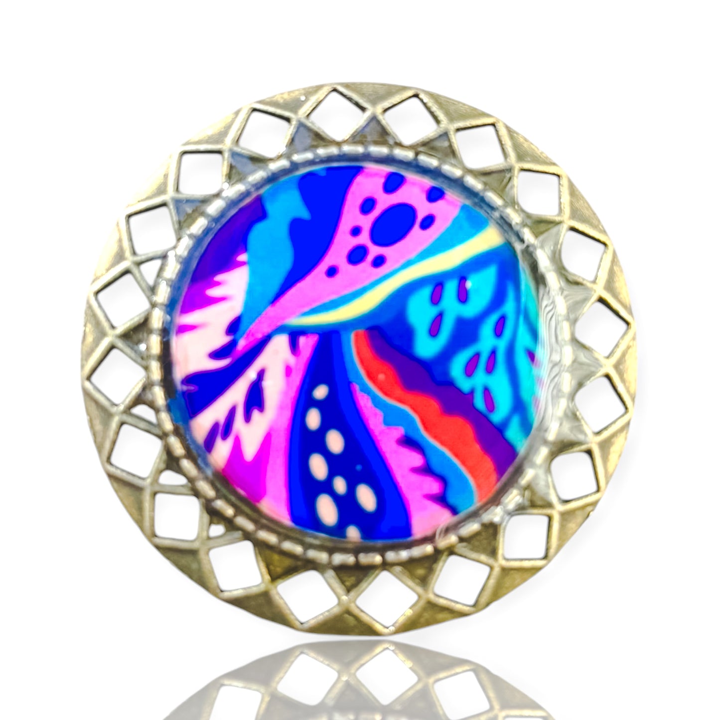 Colorflow Brass Brooch – Pressed & Gilded Handmade Eco Pin