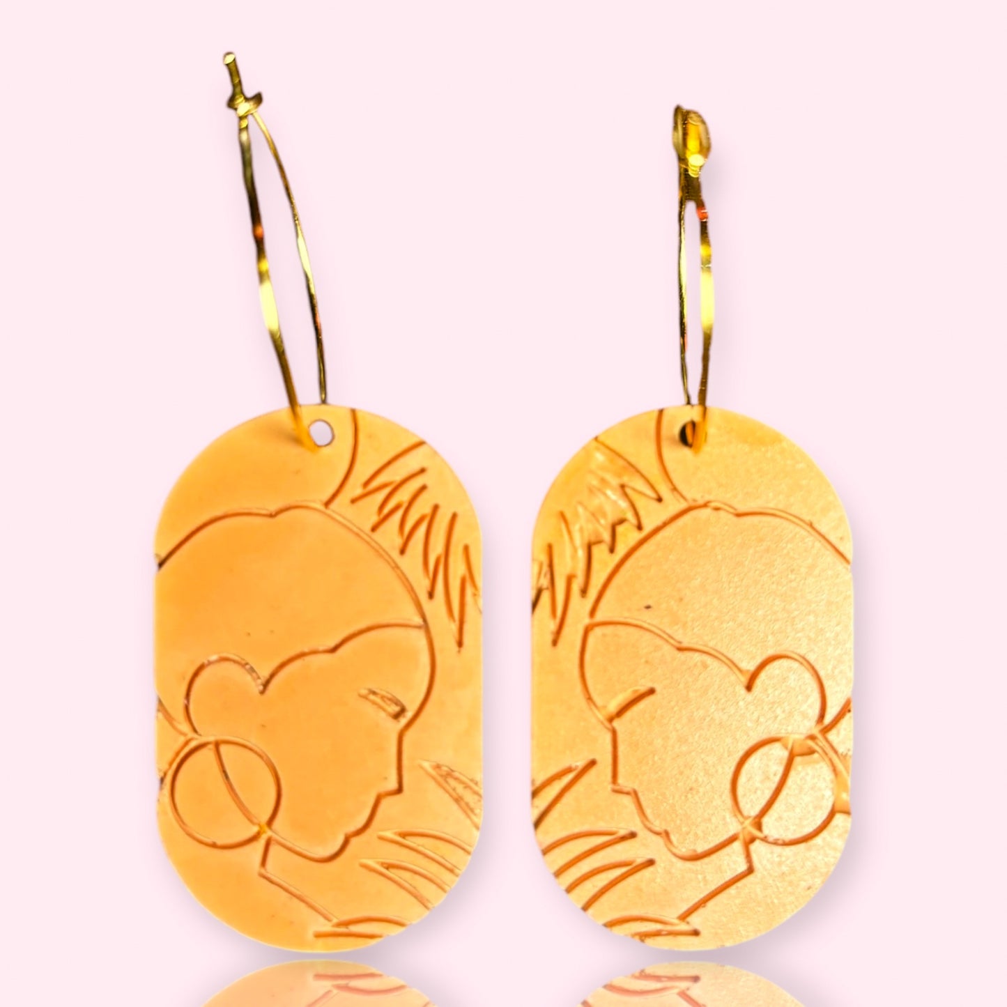 Goddess Oval Cement Earrings Earrings