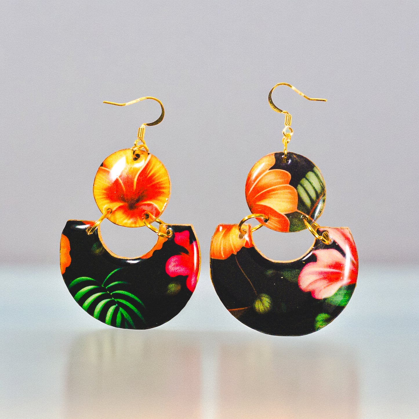 Vibrant Tropical Recycled Earring