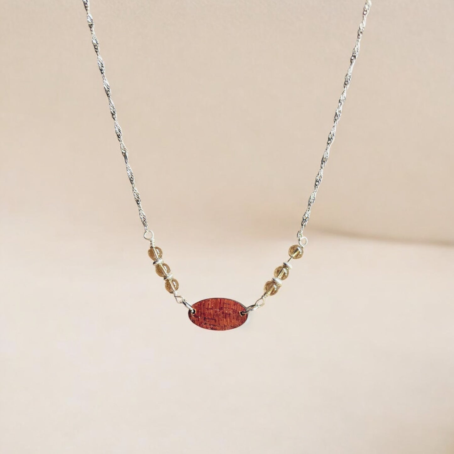 Design Your Own Mahogany Energy Necklace – Custom Wood & Natural Stone Jewelry