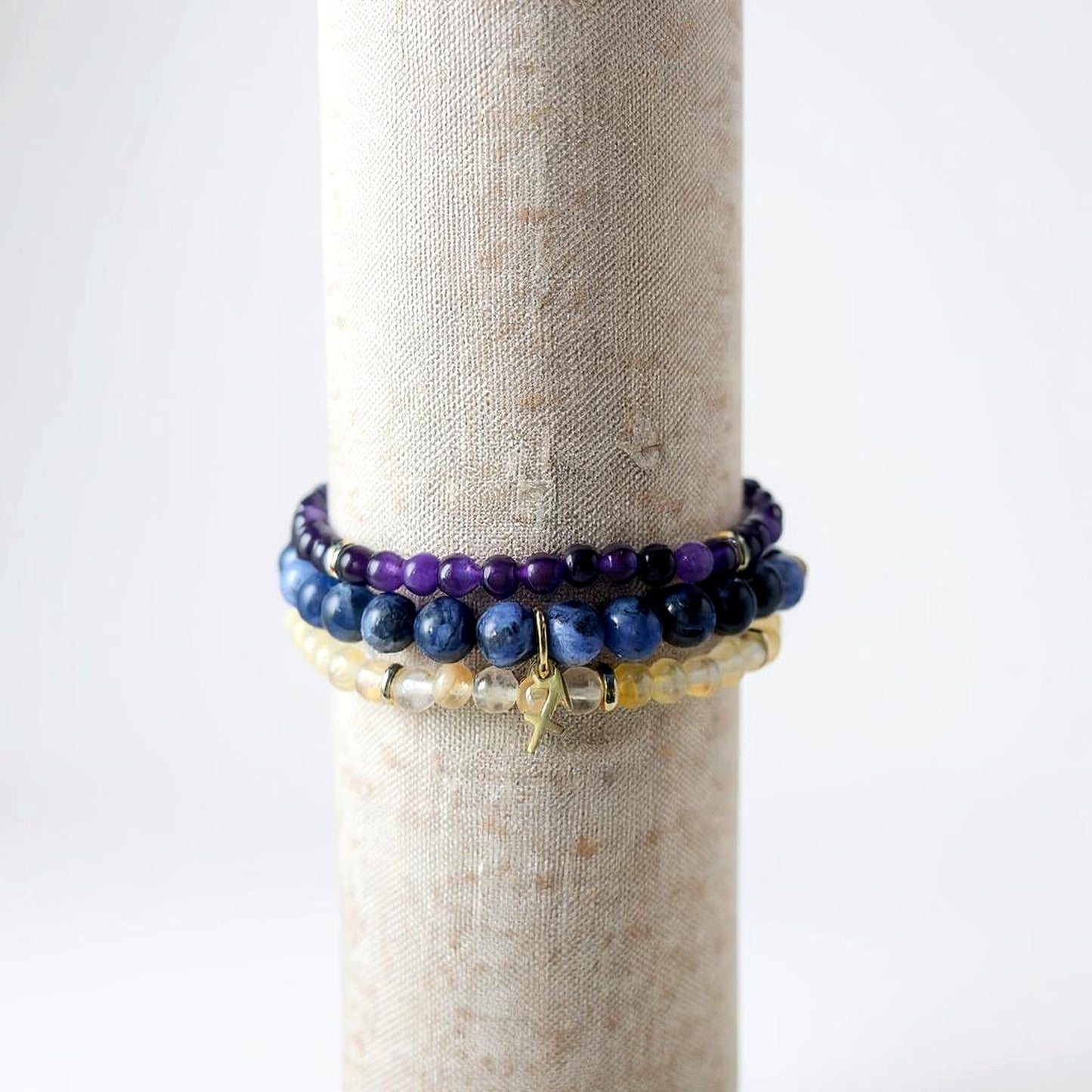 Sagittarius Zodiac Stack – Amethyst, Sodalite & Citrine -Truth & Expansion