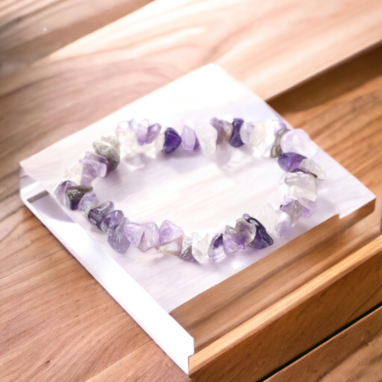 Handmade Amethyst Natural Stone Stretch Bracelet