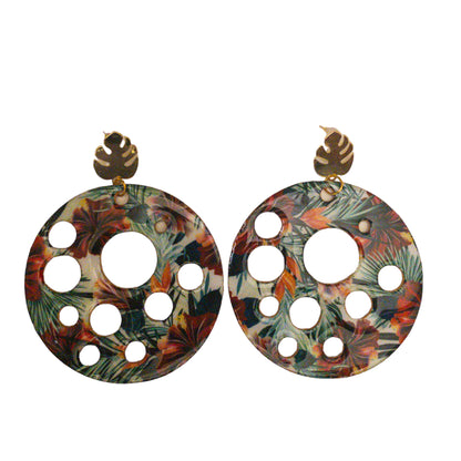 Round Multiple Hole Recycled Earrings