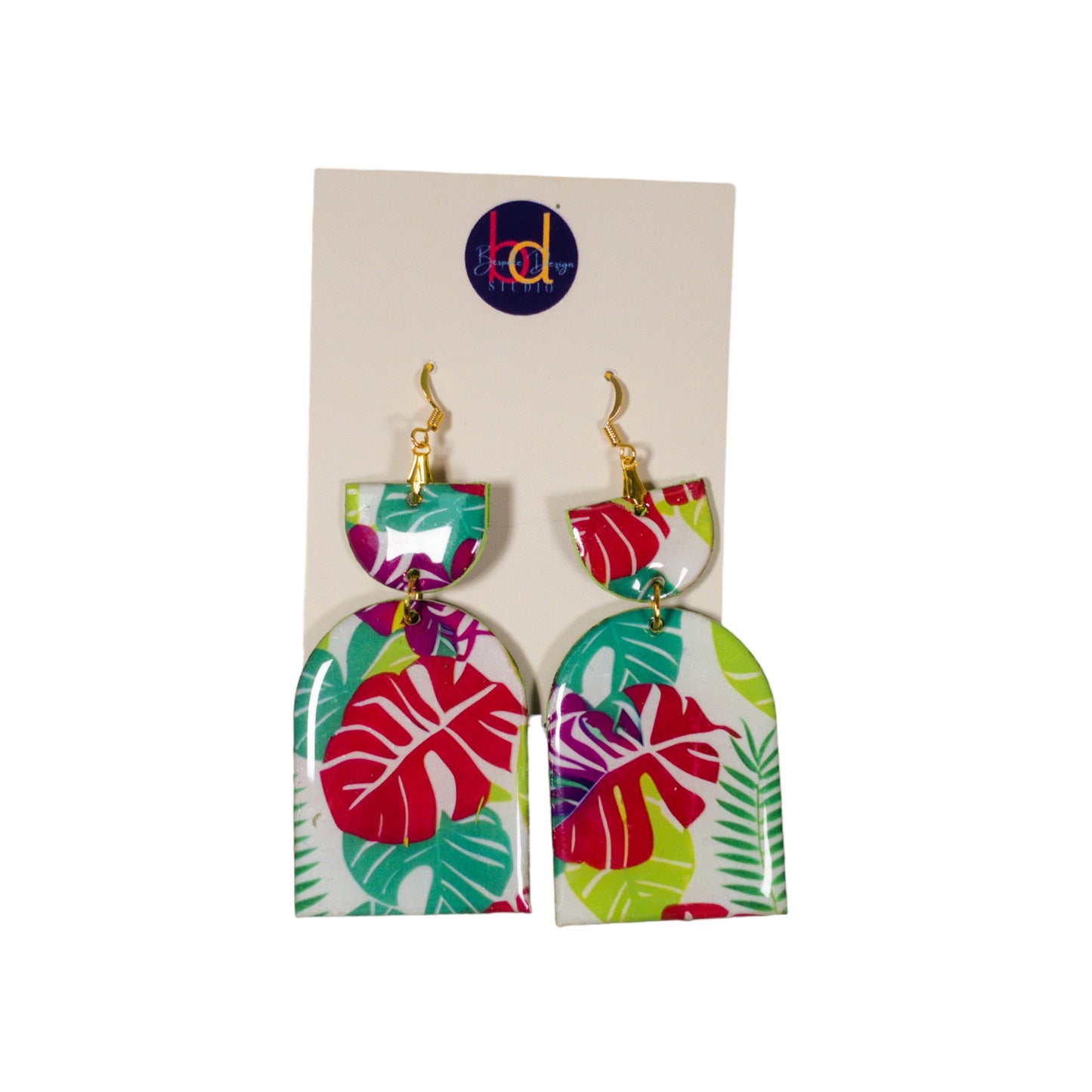 Tropical Floral Arch Earring