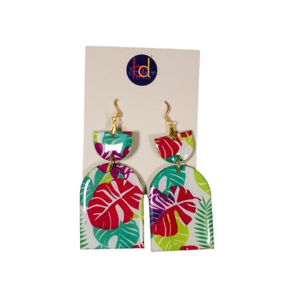 Tropical Floral Arch Earring