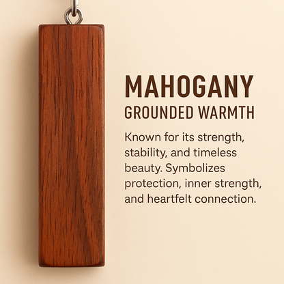 Design Your Own Mahogany Energy Necklace – Custom Wood & Natural Stone Jewelry