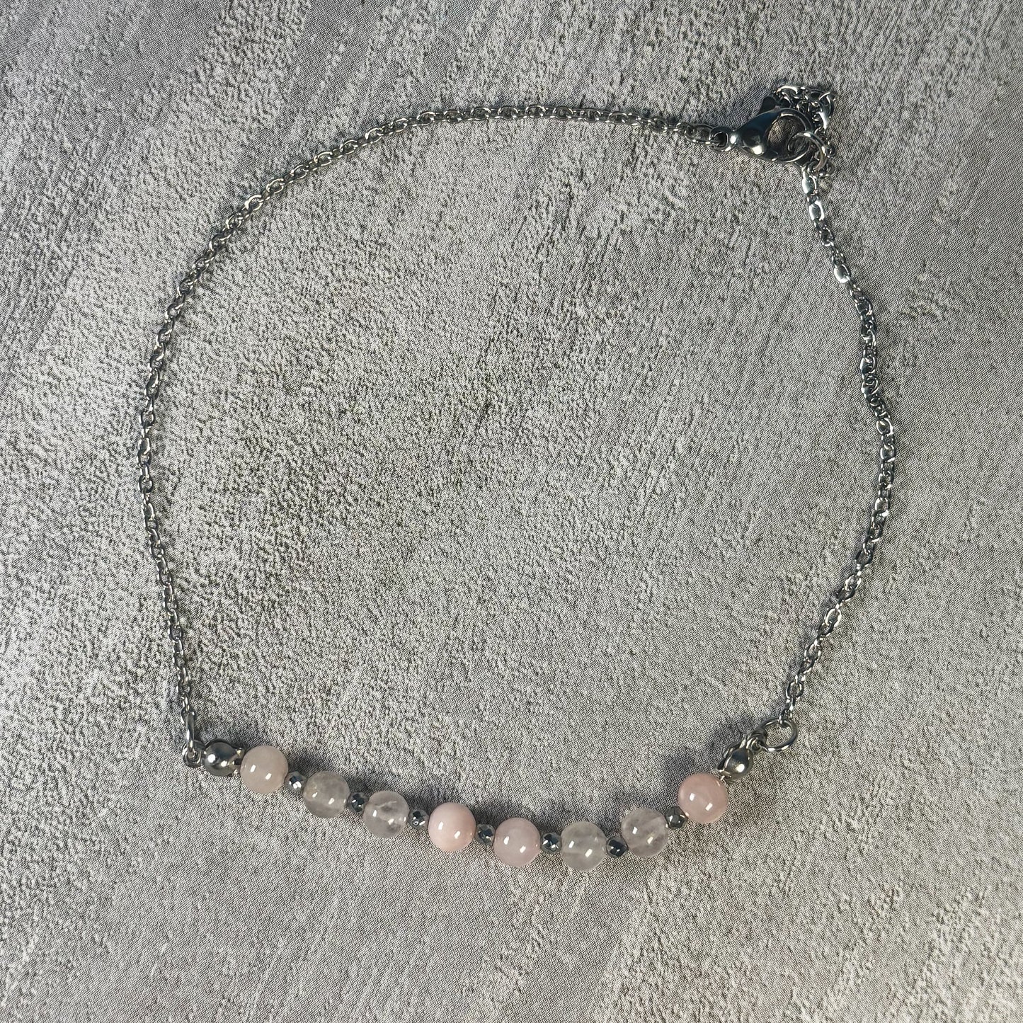 Sweet Bloom Anklet – Rose Quartz for Love & Soft Energy