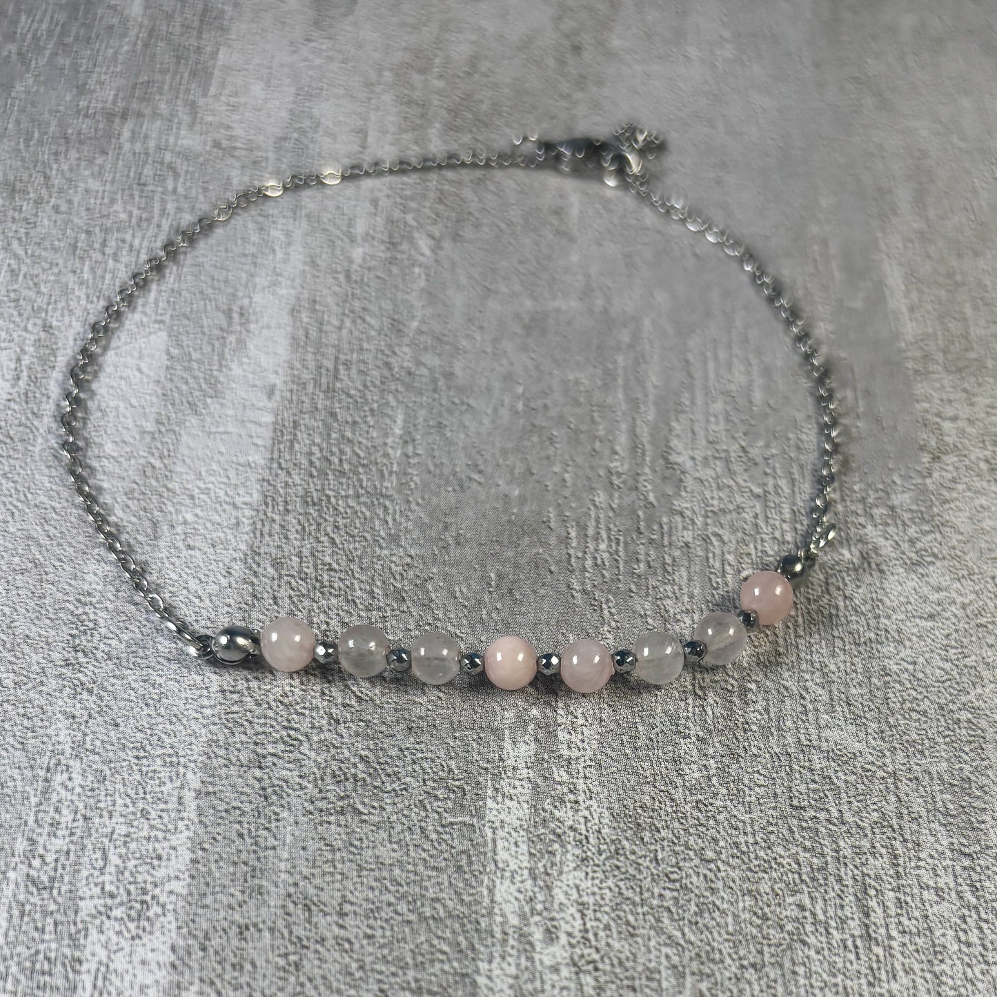 Sweet Bloom Anklet – Rose Quartz for Love & Soft Energy