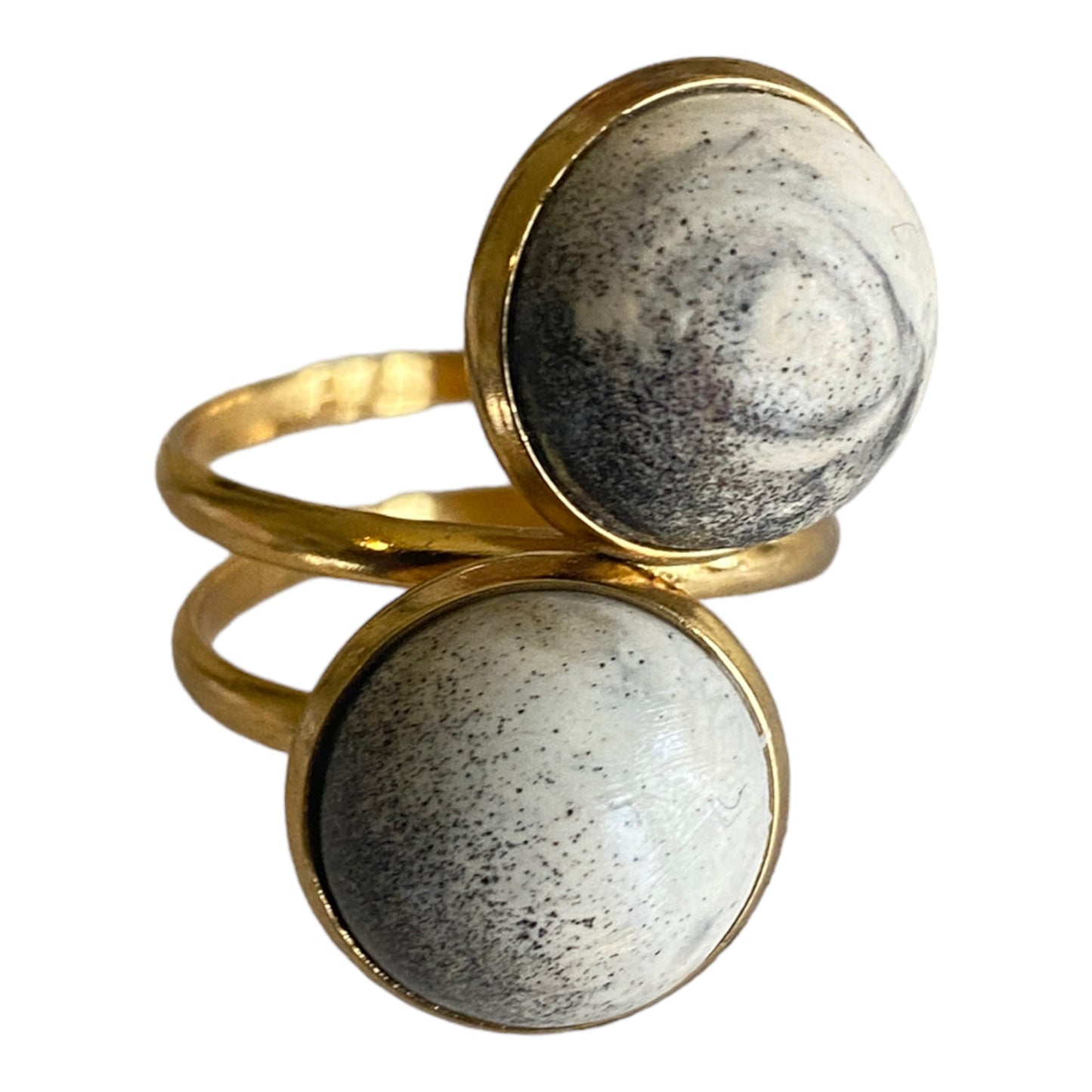 Cement Double Grey Marble Ring