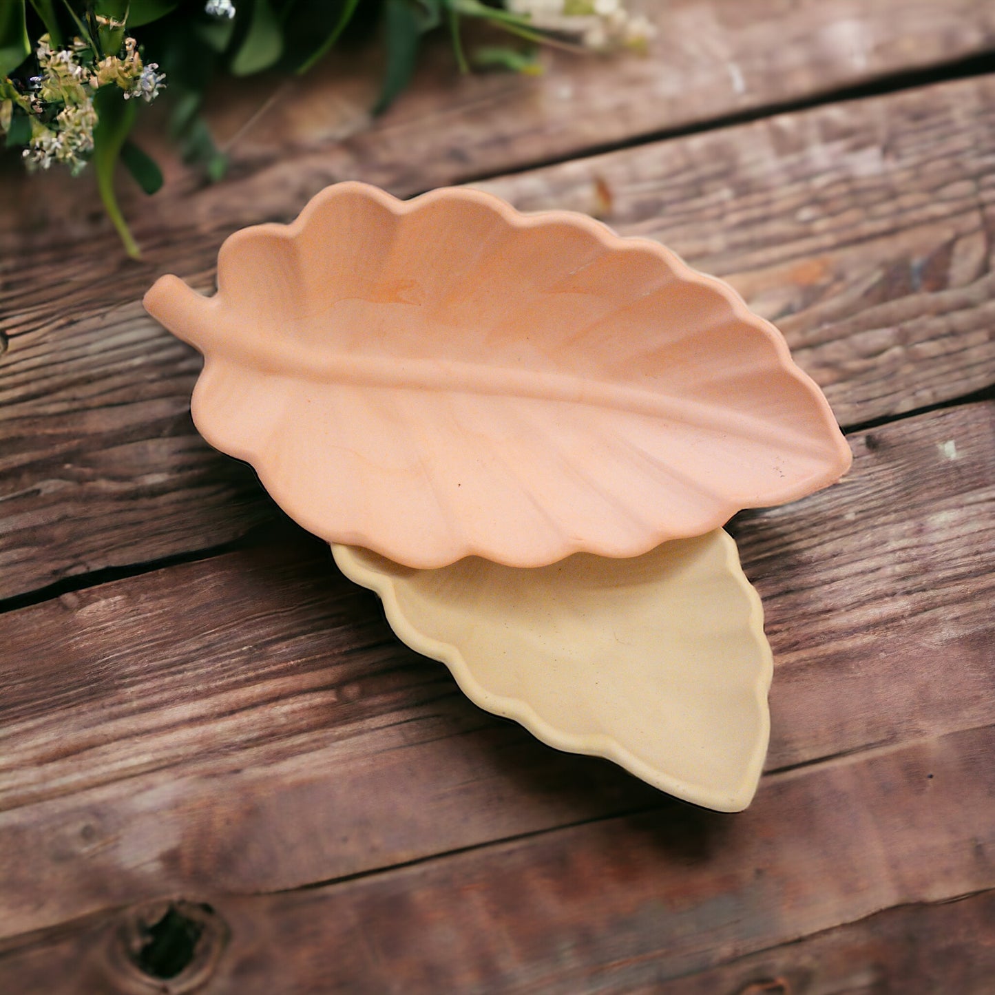 Cement Leaf Shape Trinket/Catchall Dish