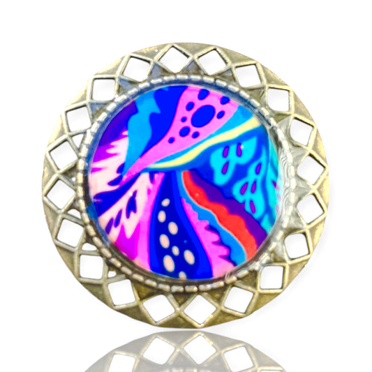 Colorflow Brass Brooch – Pressed & Gilded Handmade Eco Pin