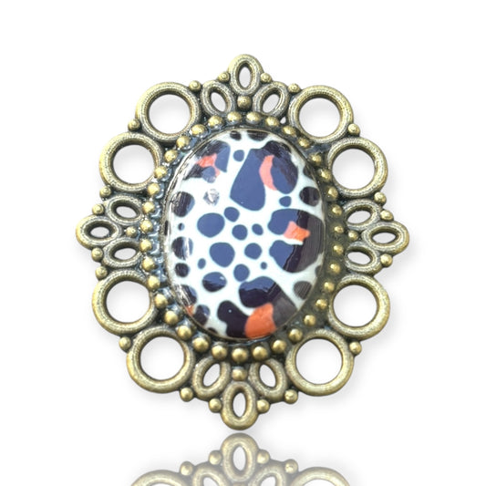 Leopard Print Brass Brooch – Pressed & Gilded Eco-Friendly Pin