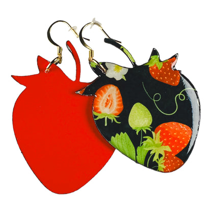Picnic Perfect Red & Black Strawberry Earrings