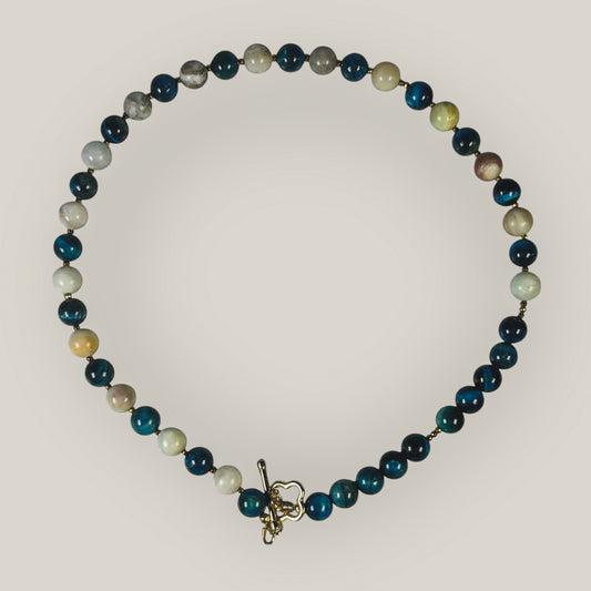 True Calm Choker – Amazonite  & Blue Tiger’s Eye- True Calm