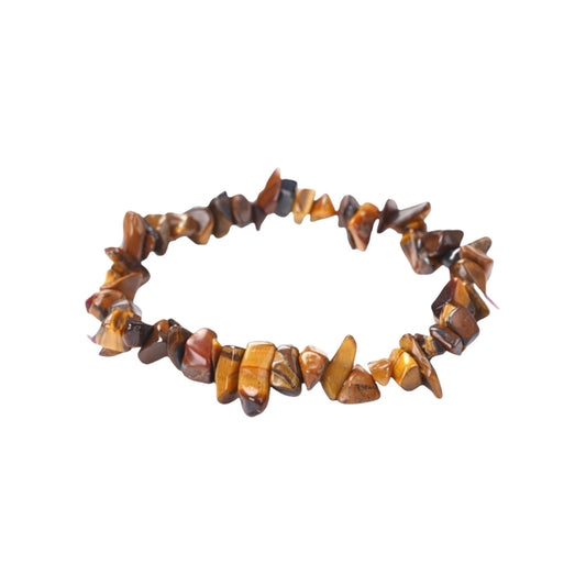 Handmade Tiger's Eye Natural Stone Stretch Bracelet