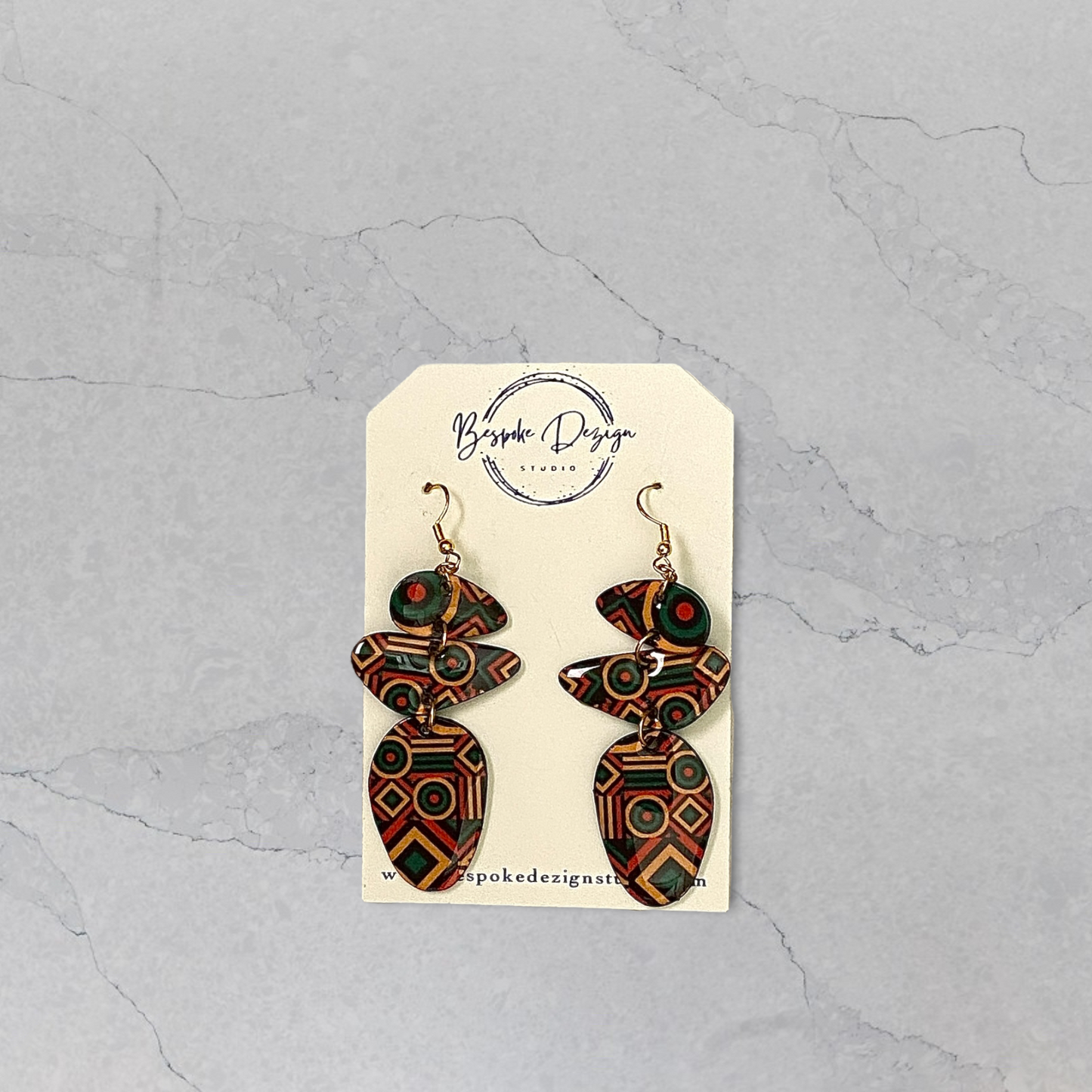Abstract Geometric Shaped Recycled Earrings