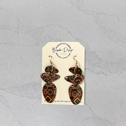 Abstract Geometric Shaped Recycled Earrings