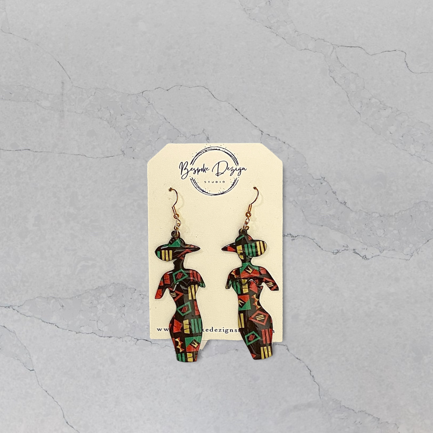 Oshun Goddess Recycled Earrings
