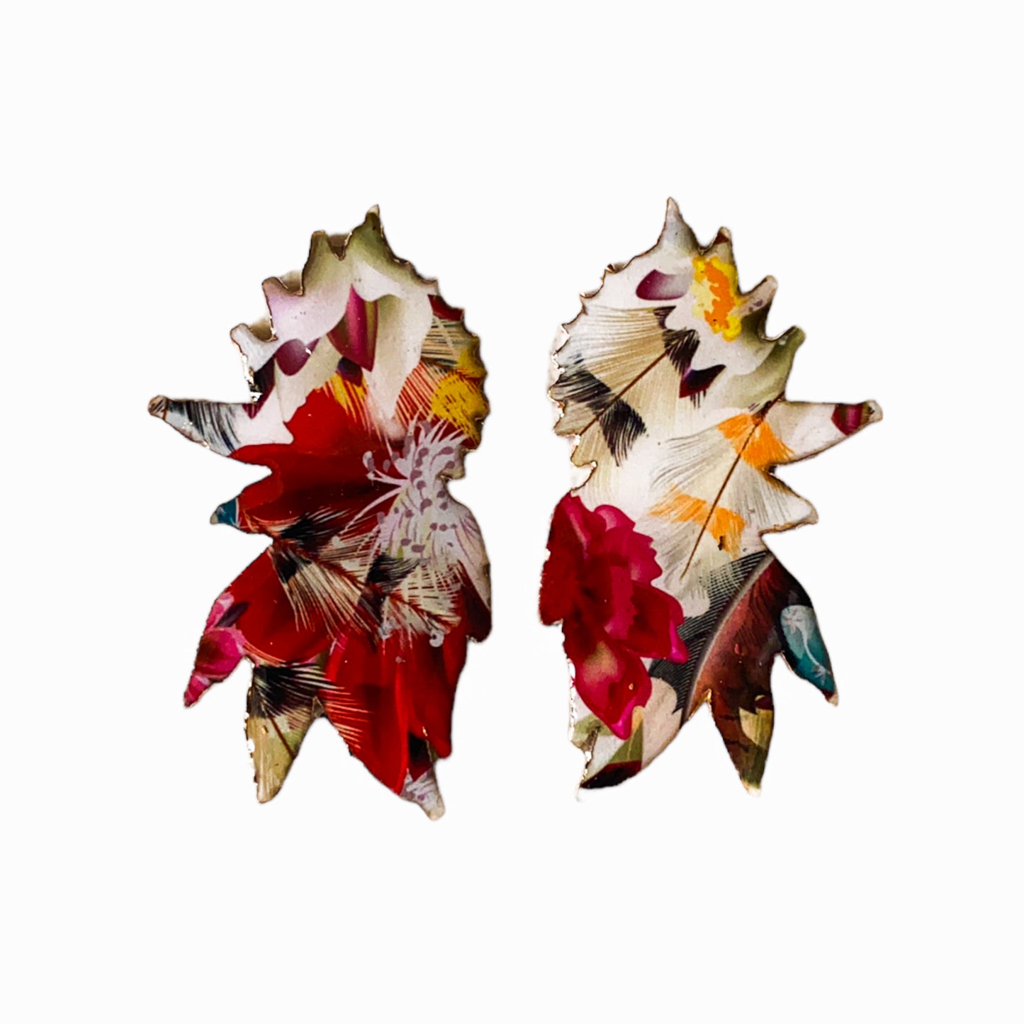 Bold Abstract Flower Recycled Earring
